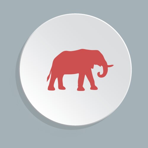 elephant symbol vector image