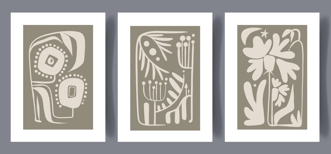 Printable wall art poster set Royalty Free Vector Image