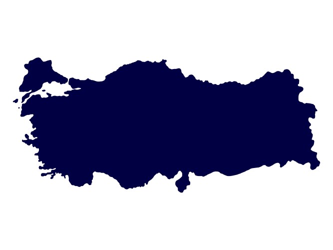 Turkey map on a white background Vector Image