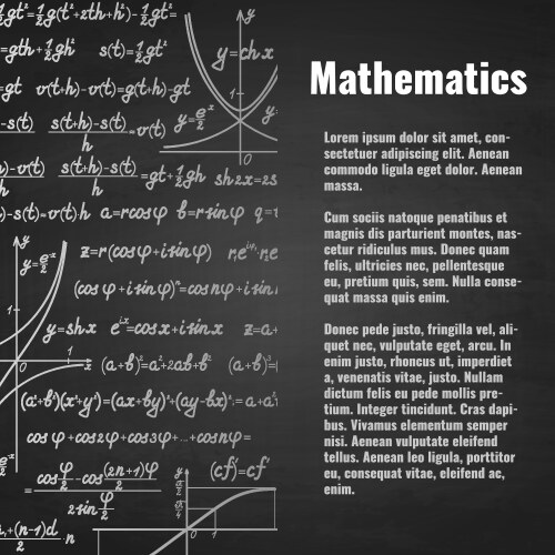 Math background equation solution science Vector Image