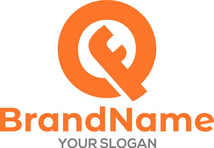QF Letter Logo - Modern Monogram Vector Image