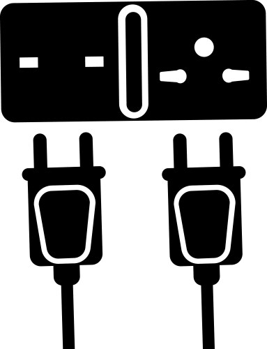Power socket electric plug Royalty Free Vector Image