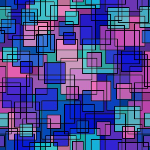 Quad seamless pattern repeated overlap hexagon vector image