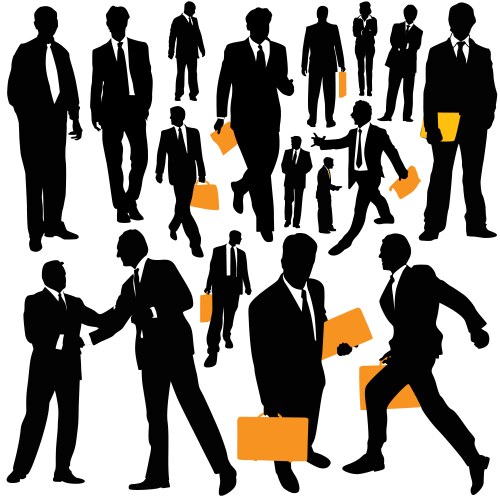 Business People Silhouette vektorbild