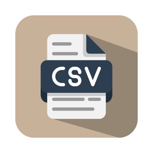 Csv simple and elegant minimalist flat database vector image