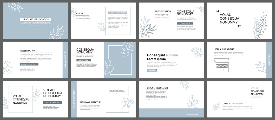 Layout of presentation page design connect Vector Image