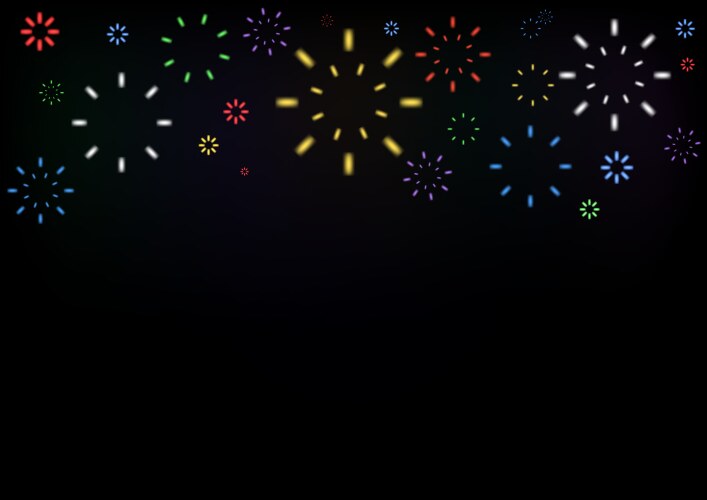 Set of color firework burst firecracker explosion vector image