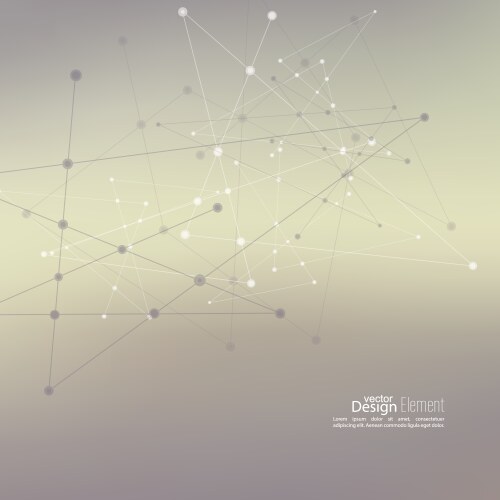 Abstract background with dots array and lines vector image
