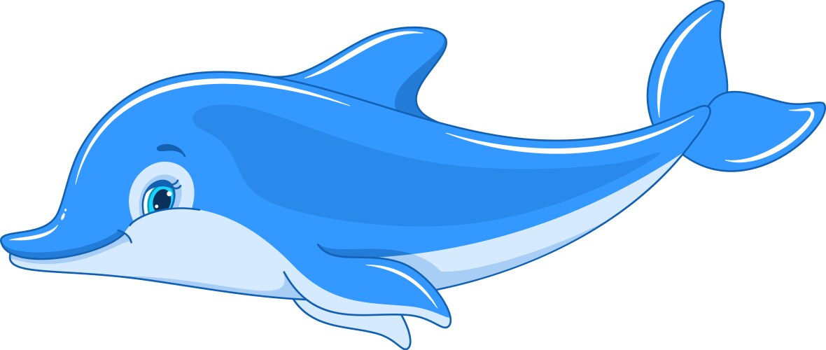 Adorable Dolphin Vector Image