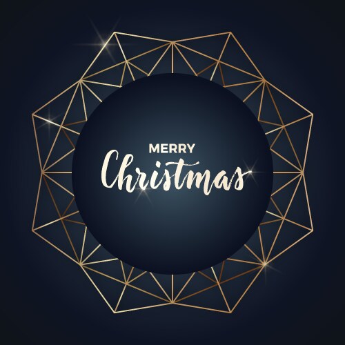 Round christmas design with decorative geometric vector image