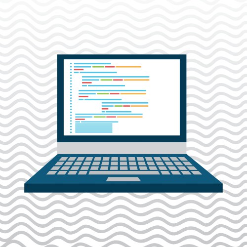 Computer programming design vector image
