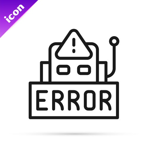 Black line error in the operation program vector image