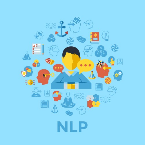 Digital neuro linguistic programming vector image