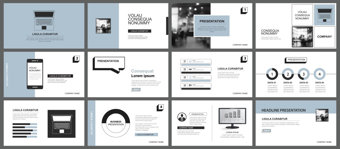 presentation and slide layout template design vector image