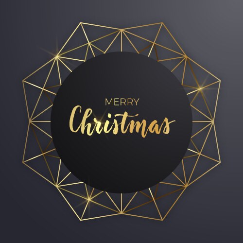 round christmas design with decorative geometric vector image