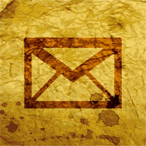 Mail envelope flat modern web button and space vector image
