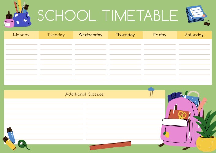 School Routine Vector Images (over 1,800)