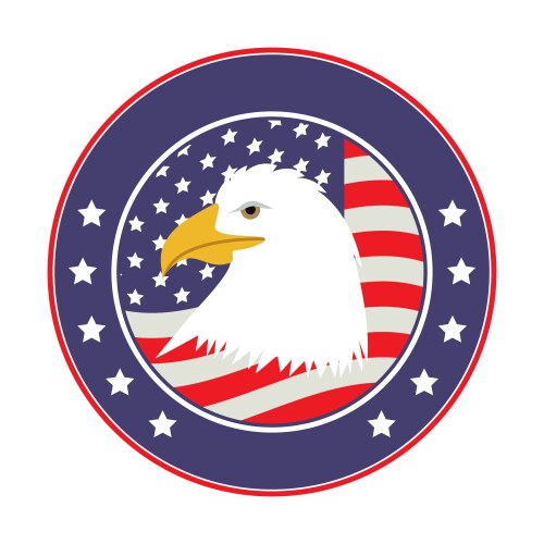 Usa emblematic seal design Vector Image