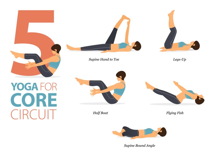 Yoga exercises workout Royalty Free Vector Image