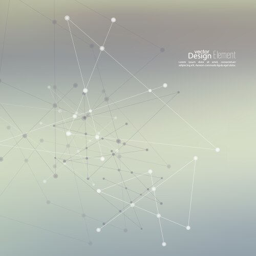 Abstract background with dots array and lines vector image