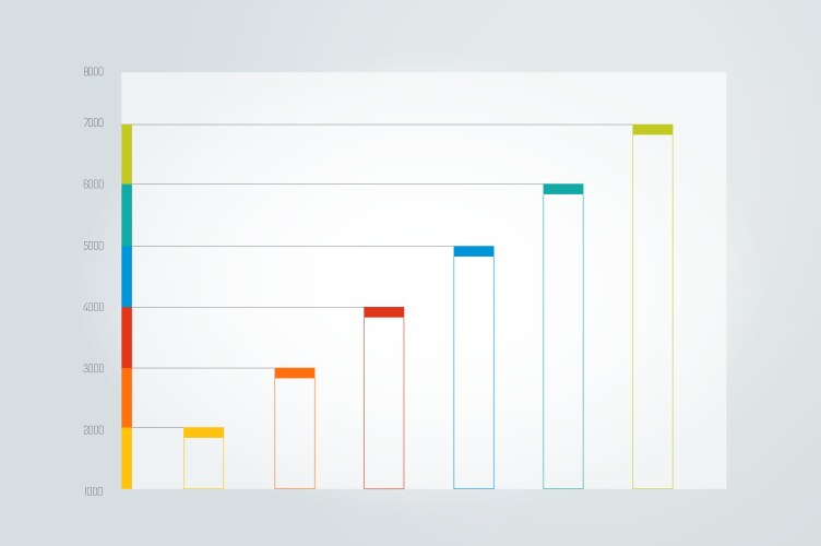Chart graph scheme simply color editable vector image