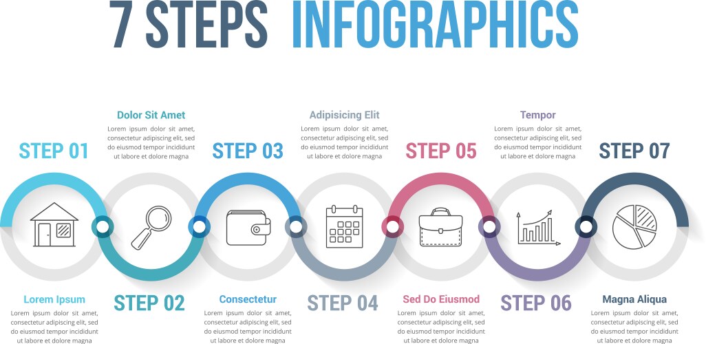 7 Steps Infographic Vector Images (over 8,300)