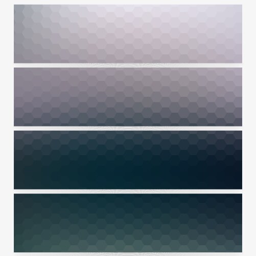 Abstract hexagonal headers set blurred design vector image