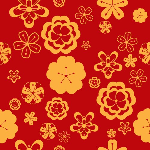 chinese new year wallpaper seamless pattern vector image