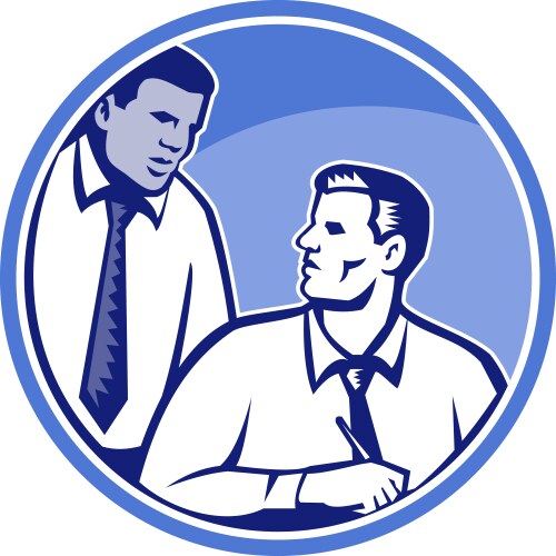 Hand Drawn Angry Businessman Worker Punched His Vector Image