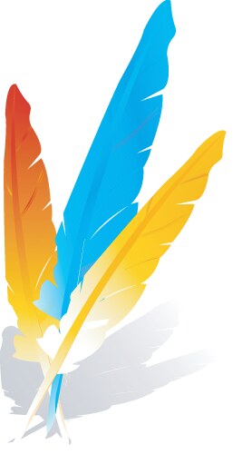 Ink feather pen Royalty Free Vector Image - VectorStock