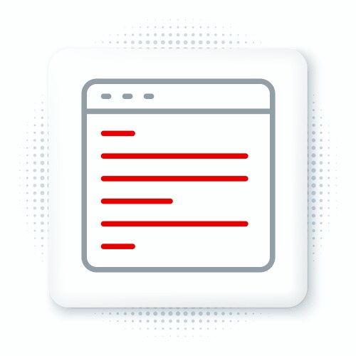 Line computer api interface icon isolated on white vektorbild