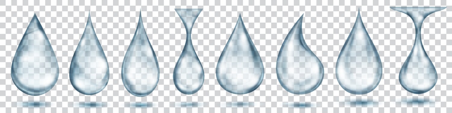 Chocolate dripping cartoon set leaks drops Vector Image