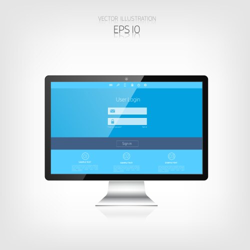 Responsive web design adaptive user interface vector image