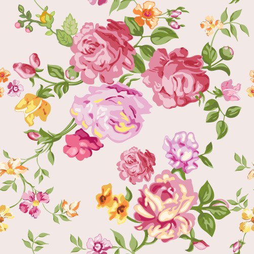 Seamless with flowers Royalty Free Vector Image