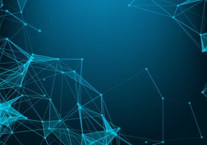 Abstract connecting dots and lines connection vector image