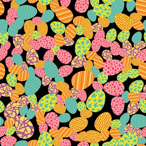 Easter eggs seamless pattern Royalty Free Vector Image