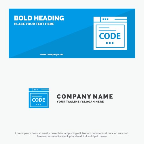 Browser internet code coding solid icon website vector image