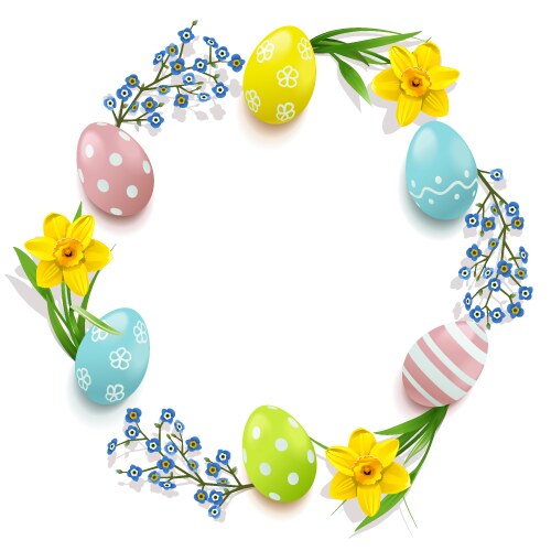 Easter Circular Celebration Vector Image