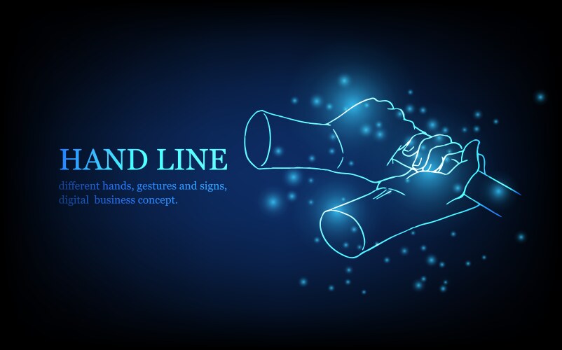 Human hand line different hands gestures Vector Image