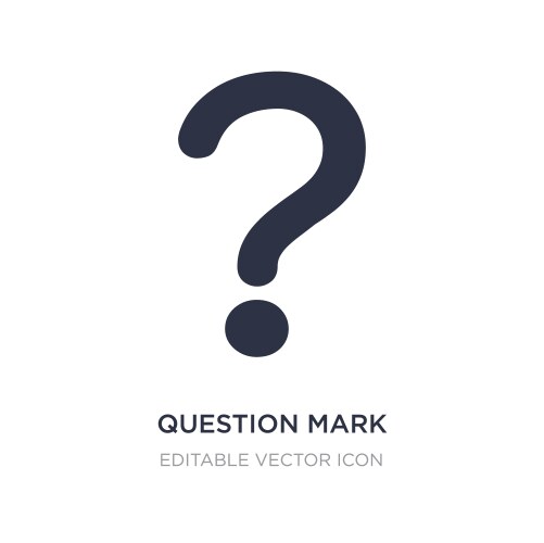 Question mark 3d icon on white background Vector Image