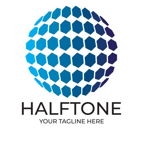 Halftone circle dots Royalty Free Vector Image