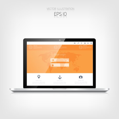 Responsive web design adaptive user interface vector image
