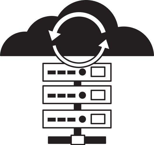 Database server reload cloud computing vektorbild