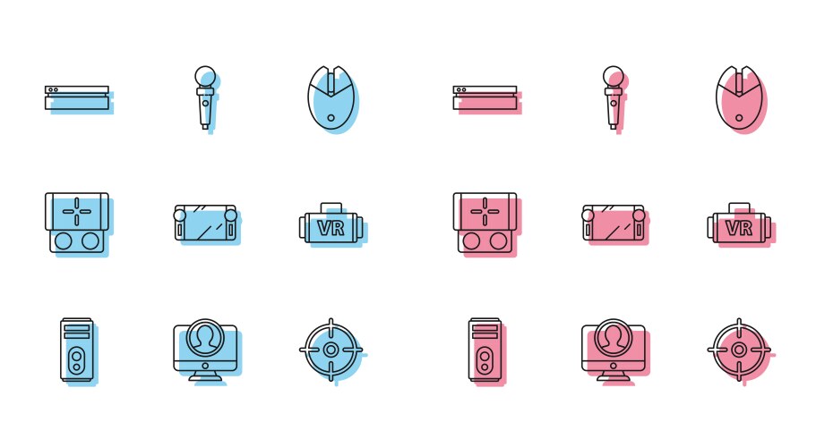 Set line computer create account screen video vector image