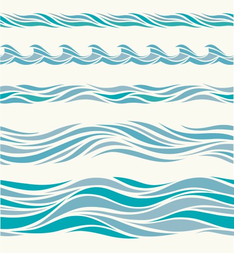 Sea waves Royalty Free Vector Image - VectorStock
