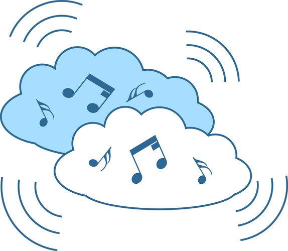 Cloud computing color icon Royalty Free Vector Image