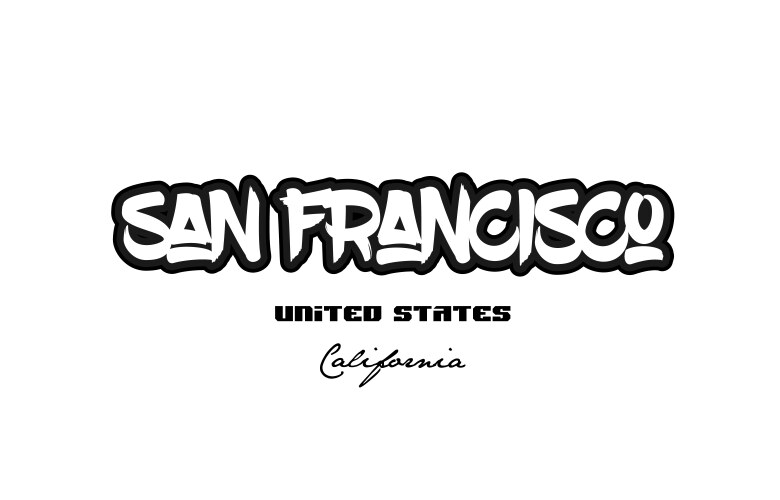 San Francisco City Typography Vector Image
