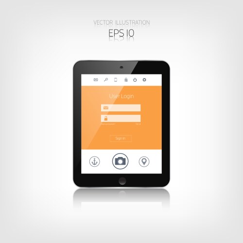 responsive web design adaptive user interface vector image