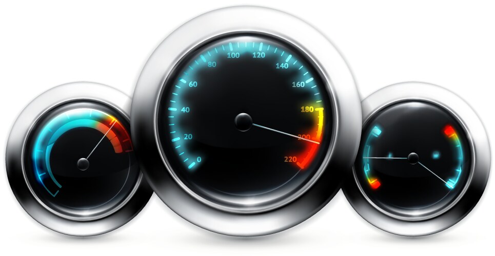 Black Car Dashboard Gauges Set – Royalty-Free Vector | VectorStock