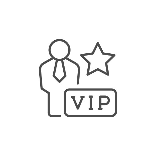 Vip person line outline icon vector image